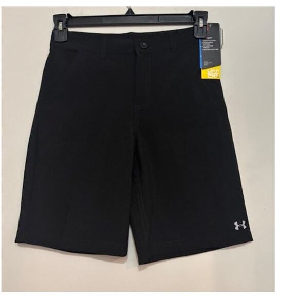 Under Armour Golf Shorts Performance Amphibious Size 14 Black UPF 50 NWT - Picture 1 of 6
